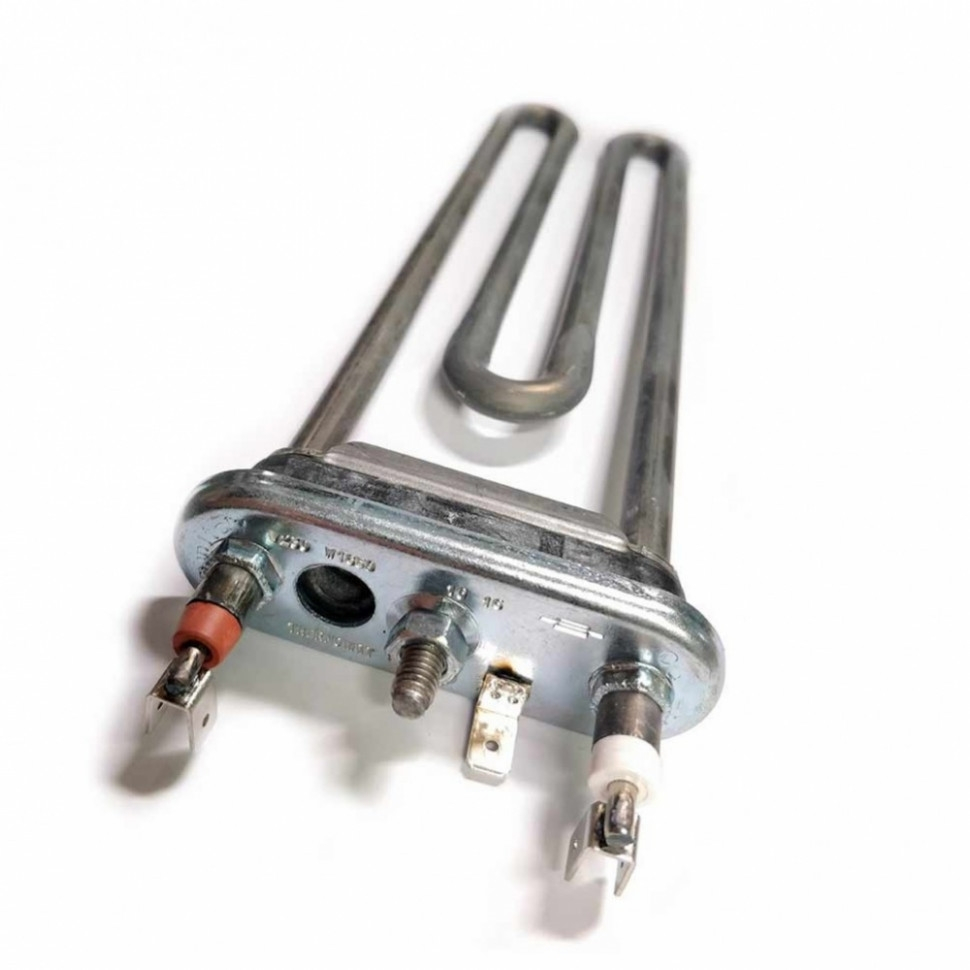 ТЭН 1850W для стиральной машины Ariston, Indesit с отверстием под датчик L236мм, C00385149