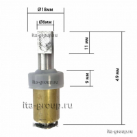 НАБОР 2 шт Шток ножа с сальником для хлебопечек Philips 49 мм, KMb1054