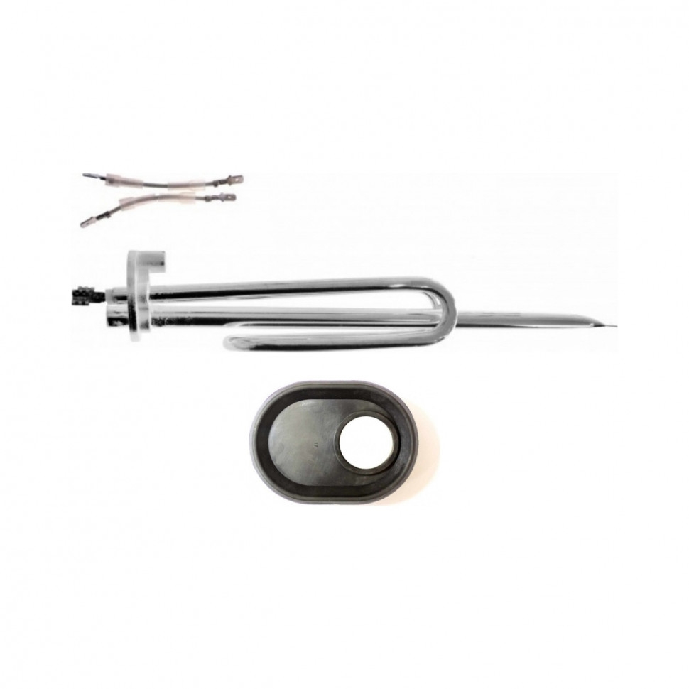 Комплект ТЭН 1,5 кВт (1500 Вт) RCA для водонагревателя Ariston, под анод М6, трубка под термостат D10мм + прокладка, 20025G10K2