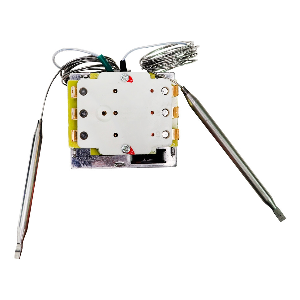 Термостат регулируемый защитный для водонагревателя Ariston, Thermex 150, 200, 300л 16А/20A до 70°С/90°С два капилляра, трехфазный, 100390