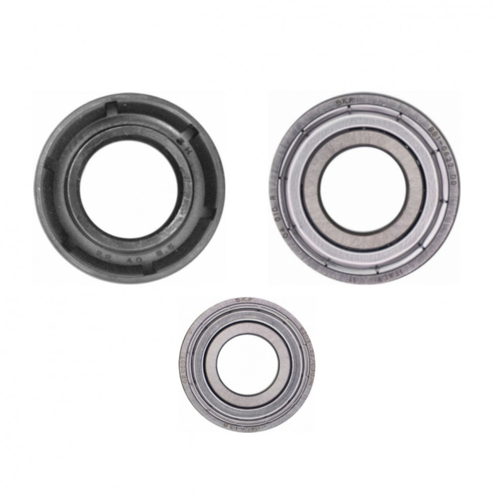 Набор 2 шт Подшипники Indesit, Ariston комплект 2 шт + сальник 22х40х8/11.5 мм, KM11110051 Набор 2 шт Подшипники Indesit, Ariston комплект 2 шт + сальник 22х40х8/11.5 мм, KM11110051