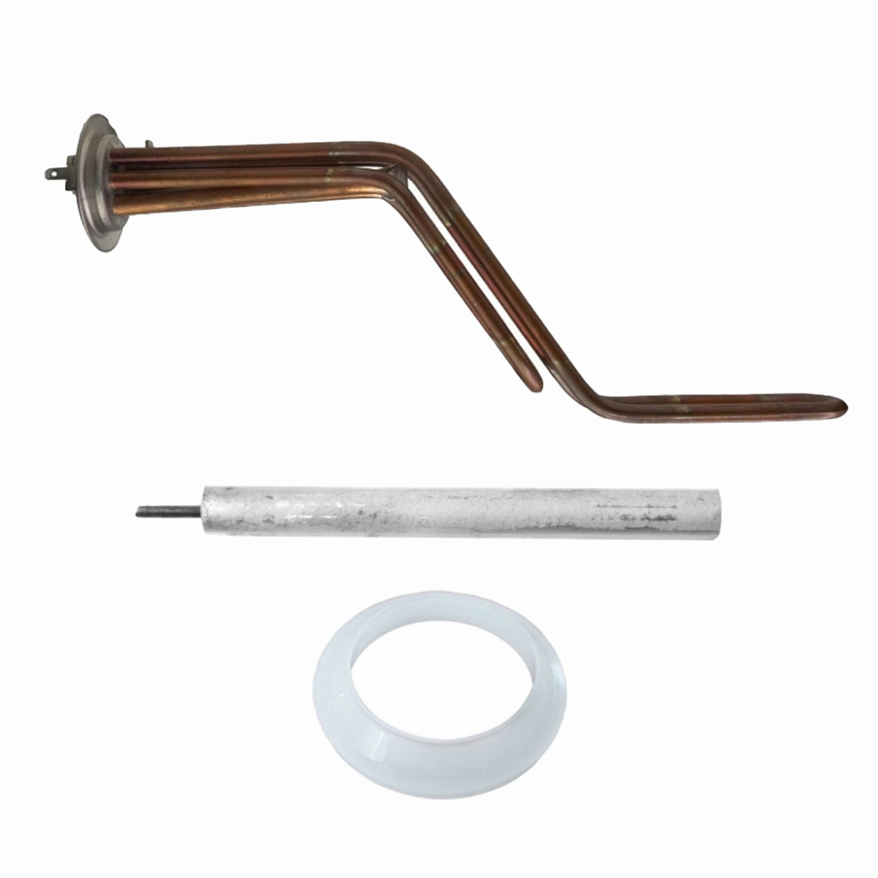 Комплект ТЭН 2кВт (2000Вт) RF для горизонтального водонагревателя Thermex RZL, ID, IF, IR, RZB, Garanterm GTR, Electrolux EWH + прокладка + анод, 30053K