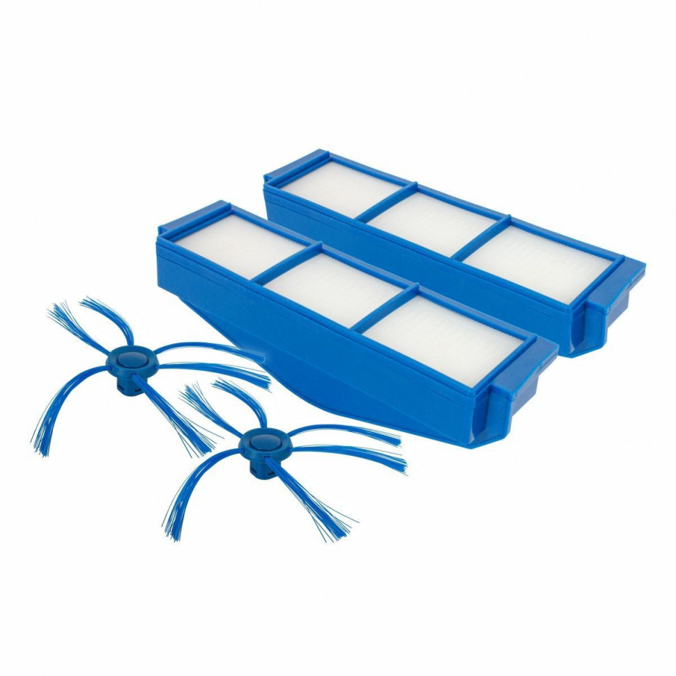 Комплект: 2 HEPA-фильтра и 2 боковые щетки для пылесосов Philips, Ozone, HR-93NZ Комплект: 2 HEPA-фильтра и 2 боковые щетки для пылесосов Philips, Ozone, HR-93NZ