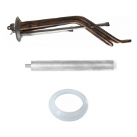 Комплект ТЭН 2кВт (2000Вт) RF для горизонтального водонагревателя Thermex, Garanterm GTR, Electrolux EWH + прокладка + анод, 20124K