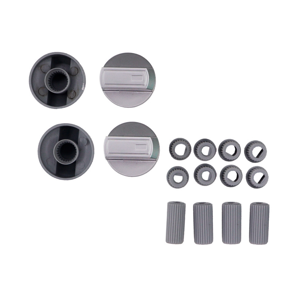 Набор 2 шт Ручка переключения плиты универсальная, серебристая, комплект 4шт (16UN513), KMWL1030 Набор 2 шт Ручка переключения плиты универсальная, серебристая, комплект 4шт (16UN513), KMWL1030