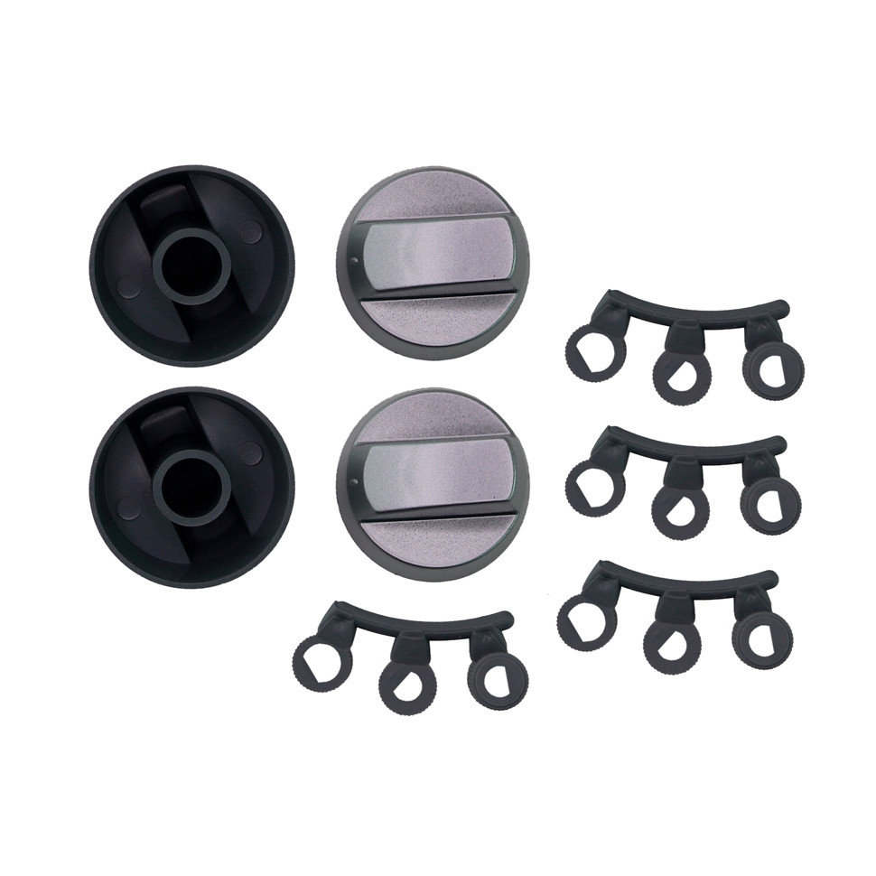 Набор 2 шт Ручка переключения плиты универсальная, серебристая, комплект 4шт (16UN513), KMWL1030 Набор 2 шт Ручка переключения плиты универсальная, серебристая, комплект 4шт (16UN513), KMWL1030