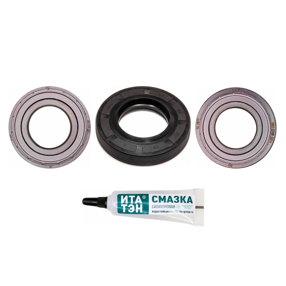 Ремкомплект для стиральных машин Samsung сальник + подшипники 2 шт + смазка, 11100036 Ремкомплект для стиральных машин Samsung сальник + подшипники 2 шт + смазка, 11100036